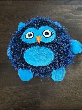 Blue owl plush stuffed animal toy pet toy